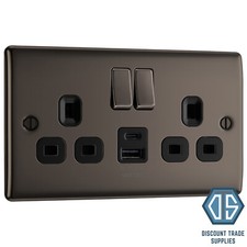 BG Nexus Metal Black Nickel Switches & Sockets Full Range Free P&P