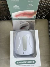 HAND MASSAGER First Health Soothing Air Pressure Heat Therapy Circulation Pain