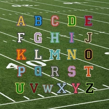 Varsity Letters Patch College Letterman Jacket Embroidered Iron-on Jersey Vest