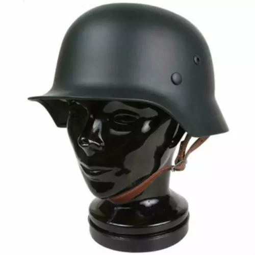 WW2 WWII German Elite Army Gear WH ARMY M35 M1935 Steel Helmet Black - Picture 7 of 14