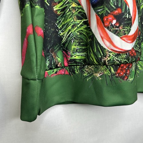 Camicia di Natale Brutta Divertente Taglia S Verde Stampata Dinosauro Babbo Natale Cappello Festa - Foto 5 di 8