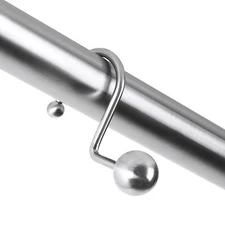 Set of 12 Canopy Stay On Ball Shape Shower Curtain Hooks Polished Chrome Finish