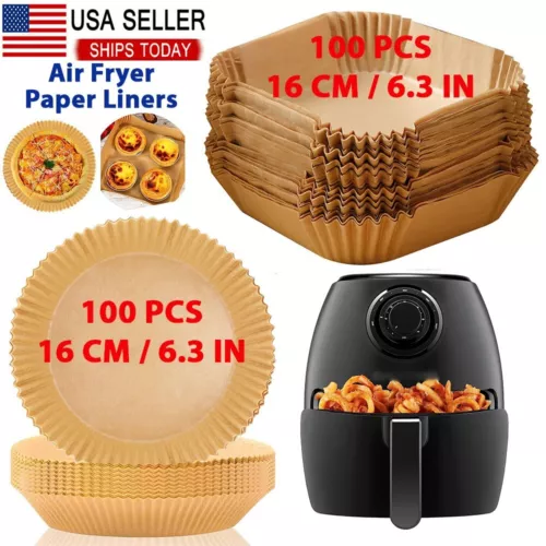 100PCS Air Fryer Disposable Paper Liner Non-stick Parchment Oil-proof Liners