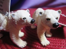 NWT Set Of 2 Safari Ltd POLAR BEAR CUB Figures 2008 Arctic Wildlife