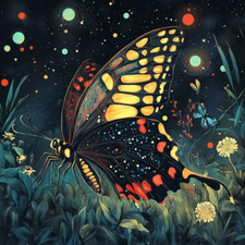 Wall Decal Sticker Magic Butterfly Wall Sticker 18X18cm Large