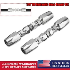 2Pcs 1/4inch Hydraulic Hose Field Repair Kit for Hydraulic Hose Crimper Fittings