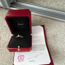 Cartier 18ct Rose Gold Hallmarked Ring Size Q 1/2 with Box & Certificate