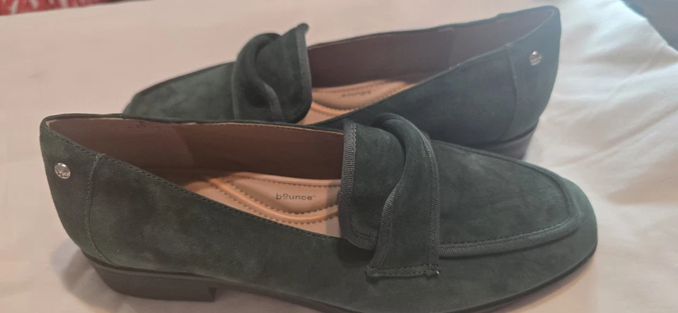 Mocasines Hush Puppies Slade de gamuza verde para mujer talla 8,5 Foto 3 de 4