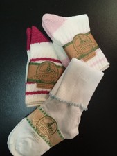 GIRL'S ANKLET 3 PACK SOCKS FITS SHOE SIZE 3-7 - NEW WITH TAGS