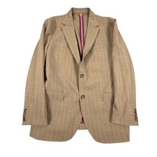 Bonobos Lanficio Di Tollegno Men Blazer Pinstripe Tan Brown 42R