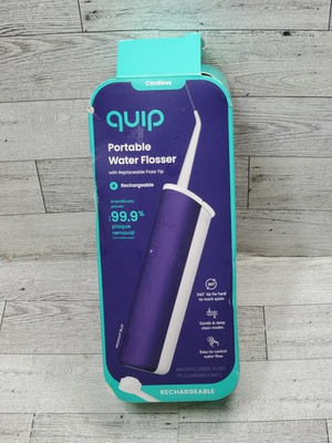 #ad quip Rechargeable Cordless Portable Water Flosser Midnight Blue $20.69
