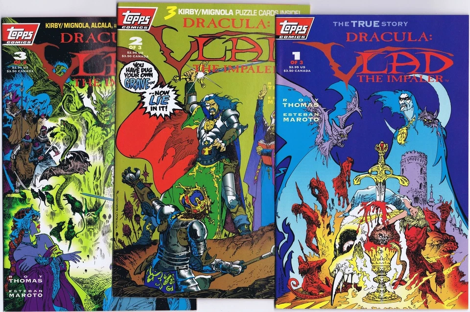 DRACULA - VLAD THE IMPALER # 1,2,3 US Comics 1993 (Incl. TCs) Komplett HI-GRADE - Bild 1 von 1