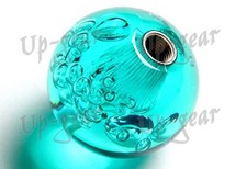 Universal 60mm Manual Transmission W-power Teal Crystal Bubble Shift Knob Universal 60mm Manual Transmission W-power Teal Crystal Bubble Shift Knob