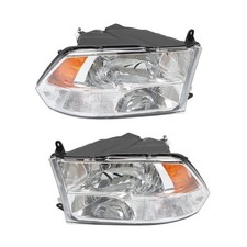Halogen Headlights Assy For Dodge Ram 1500 2500 3500 2009-2018 Pair Lhrh Clear Halogen Headlights Assy For Dodge Ram 1500 2500 3500 2009-2018 Pair Lhrh Clear