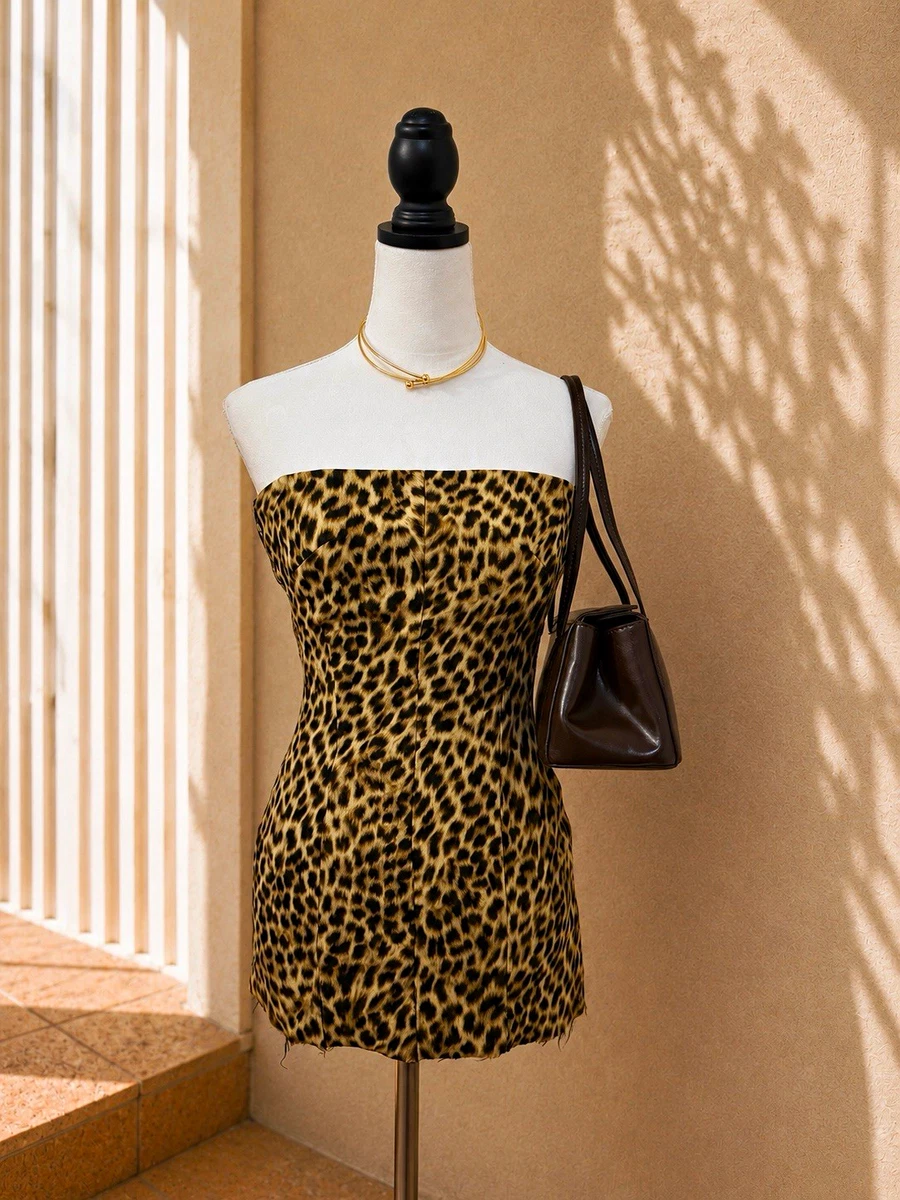 cheetah bodycon dress Kailani Leopard Bodycon Dress / L