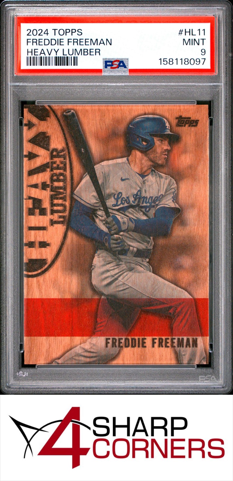 2024 TOPPS HEAVY LUMBER #HL11 FREDDIE FREEMAN DODGERS POP 6 PSA 9