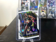 Panini 2025 Prizm WNBA Teaira McCowan #48 Dallas Wings White Seismic Prizm
