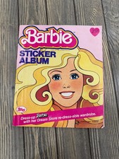 Vintage 1983 Topps Barbie Sticker Album Collectible - Used with Stickers