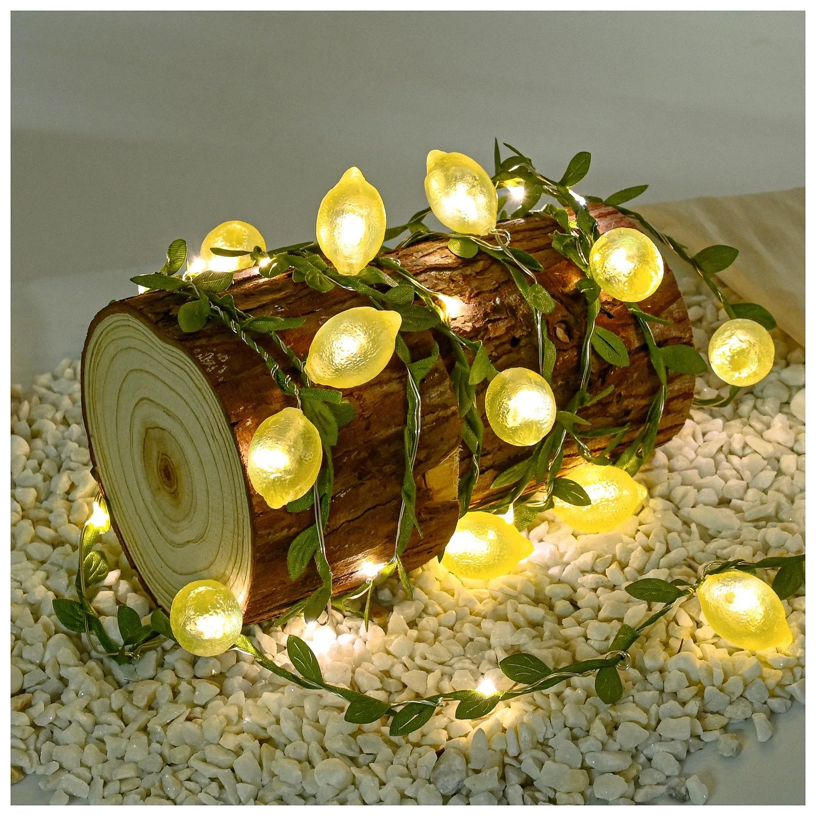 Lemon Decor String Lights 10FT 40 LED Lemon Decorative Fairy Lights Battery O...