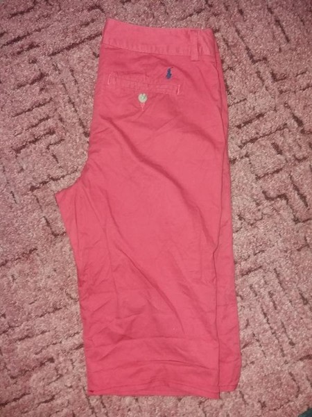 Women Polo Ralph Lauren Shorts Burgundy Cotton