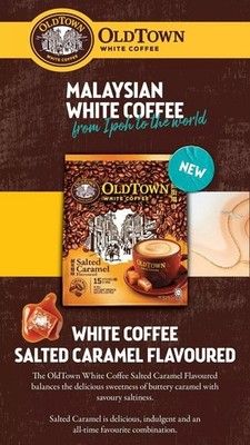 FREE SHIPPING OLDTOWN White Coffee Salted Caramel Flavoured 3in1 Instant Premix