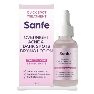 Sanfe Overnight Acne & Dark Spots Drying Lotion Fast-Acting Dark Spots 10ml 