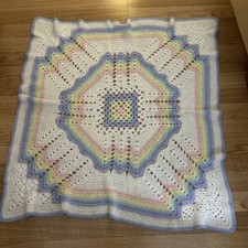 Handmade Pastel Baby Blanket Size 34x34