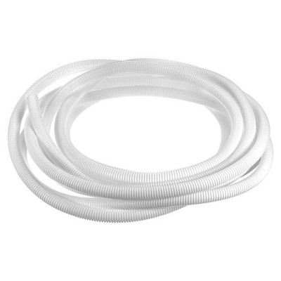 1/2 Inch x 25 Ft Split Wire Loom Tubing , Guard Convoluted Flex, White
