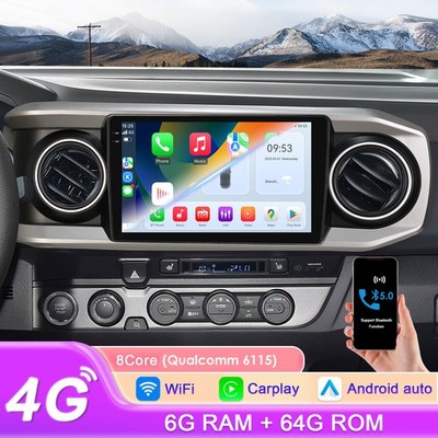 10''For Toyota Tacoma 2016-2022 Android 14 Carplay Radio Stereo GPS DSP SWC 6+64G