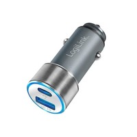 Logilink PA0252 - Usb-Kfz-Ladeadapter, 1X USB-C Pd, 1X USB-A Qc, 36 W