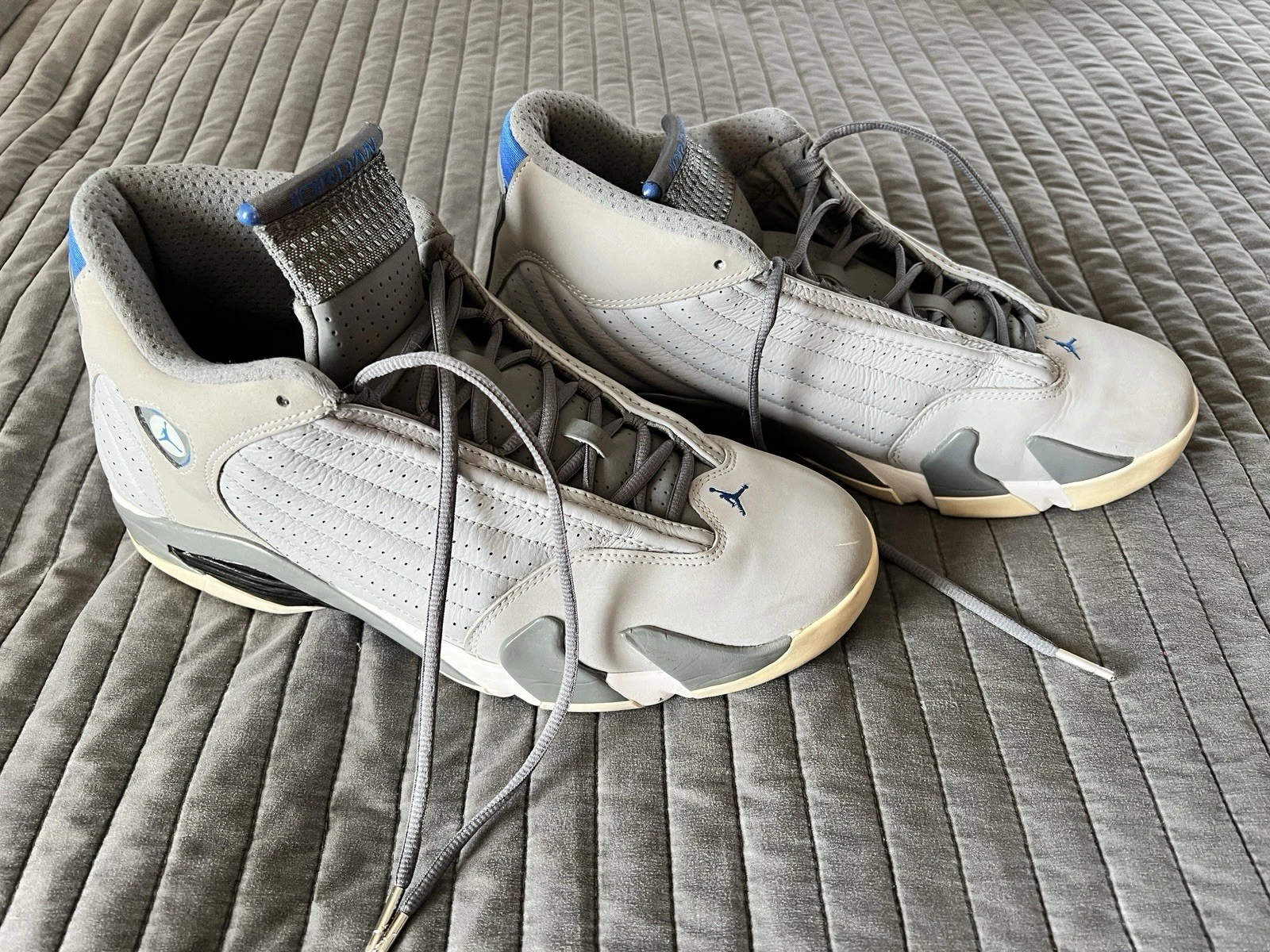 Nike Air Jordan 14 Retro Grigio Lupo 2014 487471 004 Taglia 12