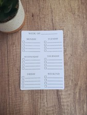 Weekly Checklist Planner Sticker  Minimalist, 5" x 7"