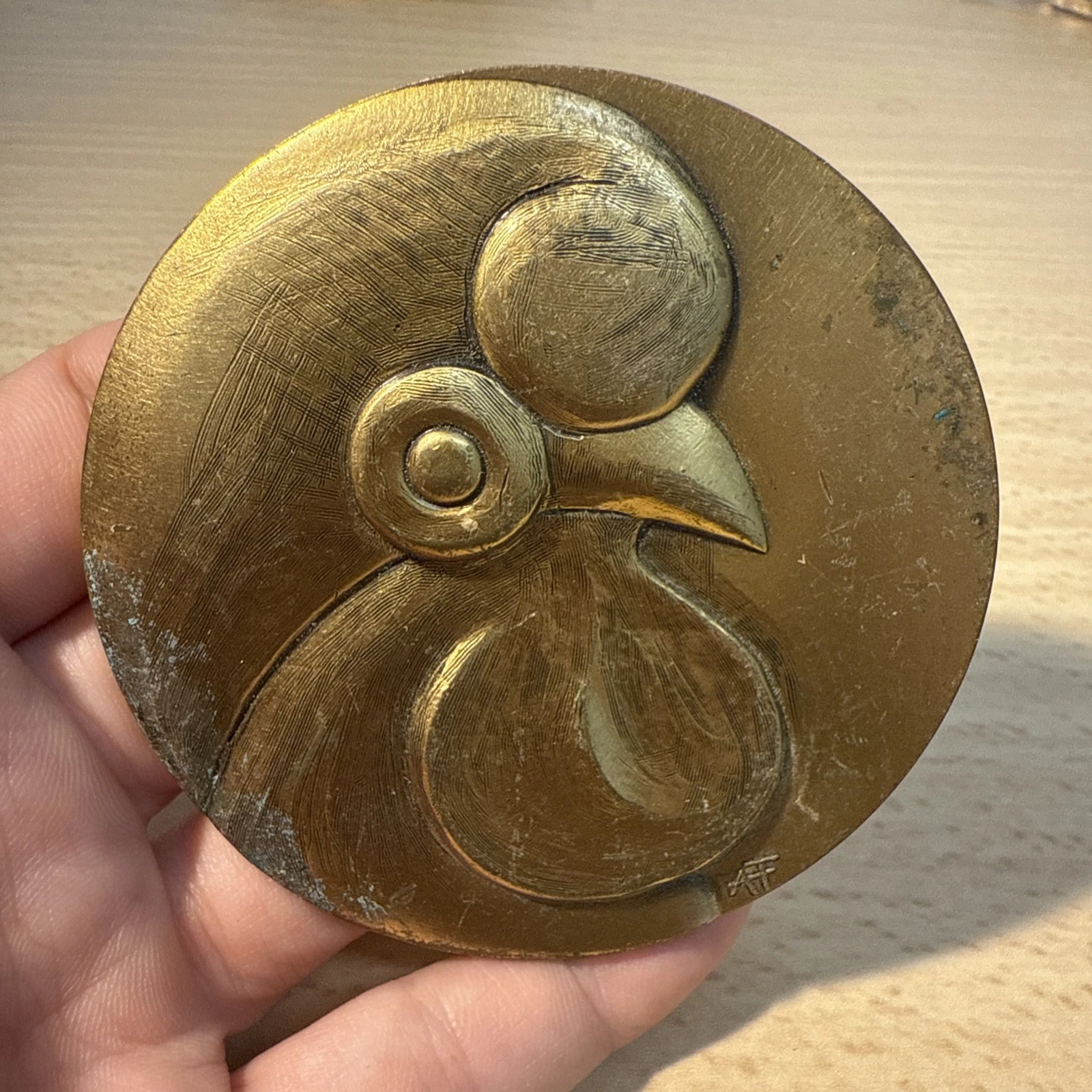 Médaille Coq Republique Française 1792 1992 En Bronze