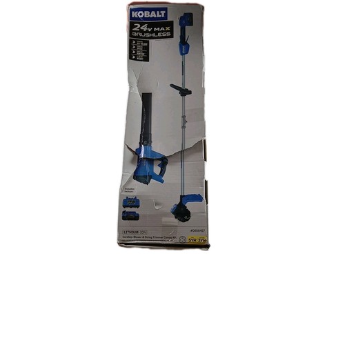 KOBALT 2-PIECE 24-VOLT MAX CORDLESS LEAF BLOWER & WEED TRIMMER COMBO 1438131..B4 - Picture 2 of 11