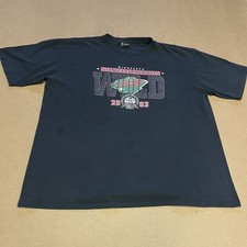 Vintage Minnesota Wild Shirt Mens 2XL Black NHL Hockey Stanley Cup Playoffs 2003
