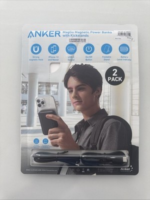 2 Pack Anker MagGo Magnetic Power Bank iPhone Wireless Battery