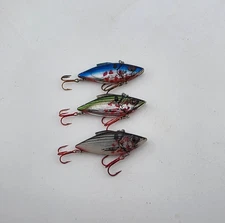 (3) Bill Lewis Rat-L-Trap 1/4 oz Lipless Crankbait Fishing Lure Lot of 3 Bleed