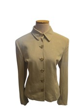 Vintage Jones New York Size 6 10 Silk Blazer Fitted Minimalist E U C