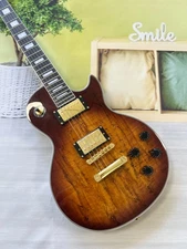 Electric GuitarLP  Map Patterned EMG Pickup Mahogany Top  US warehouse