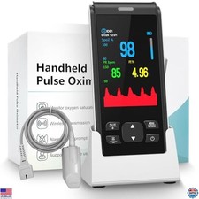Rechargeable Handheld Pulse Oximeter - Continuous SpO2 Monitor for Fingertip
