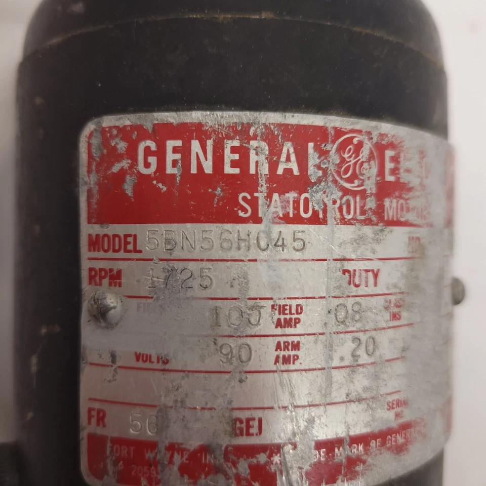 G.E. Statotrol 5BN56HC45 1725 rpm Electric Motor Untested As Is - Image 3 of 4