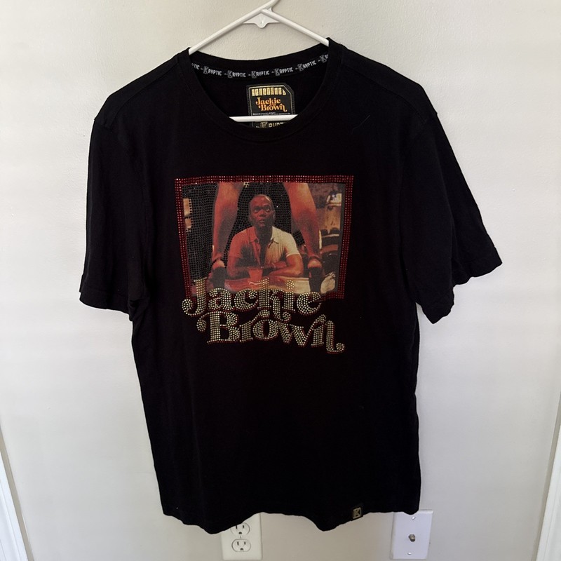 RARE Kryptic x Jackie Brown Rhinestone Movie T-Shirt — Size Large