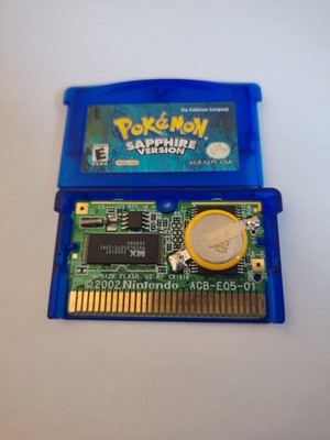 Pokemon Saphir Version Nintendo Gameboy Advance NTSC USA Original Neue Batterie
