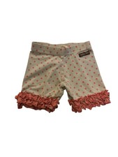 Matilda Jane Girls Bermuda Polka Dot Ruffle Shorts Light Blue Pink Size 6