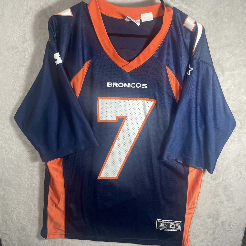 Винтажная мужская футболка для начинающих John Elway Broncos размер 46 средний синий оранжевый 2805 - Изображение 2 из 4