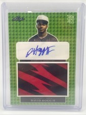 2023 LEAF PERFECT GAME GREEN DAVID HOGG II JERSEY PATCH AUTO 4/10