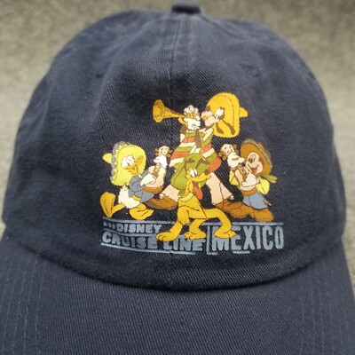 Disney Cruise Line Mexico Hat Cap Youth Kids Blue Mickey Goofy