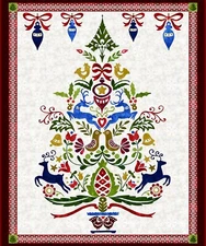 In The Beginning - Nysno (New Snow) - 35.75" Scandinavian Tree Panel - Multi