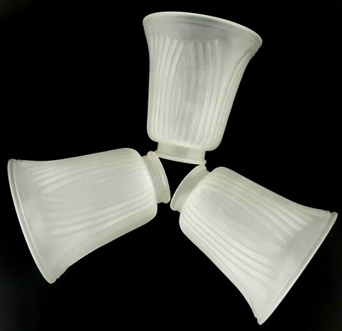 Glas mattiert Menge 3 Glocke Deckenventilator Kugel Ersatz ausgestellte Schirme Waschtisch