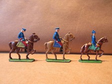 3 Soldiers on Horse Back Unbranded Military Figures Toy Figurines